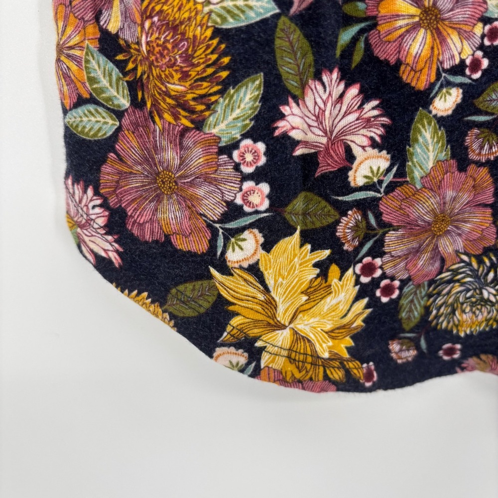 LOFT Vintage Soft Floral Print Short Sleeve T Shirt Womens Small Boho Cottage - Picture 13 of 15